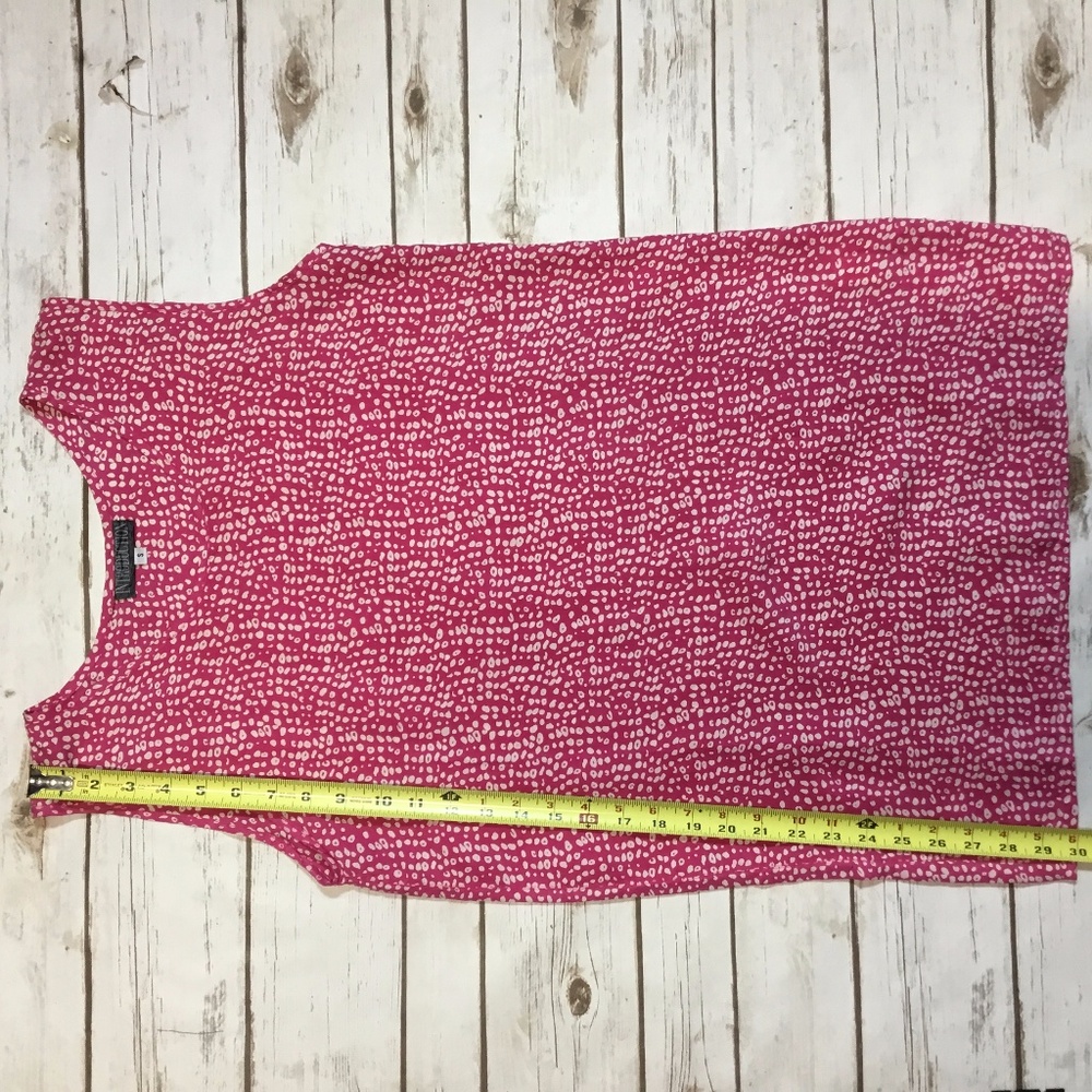 Vintage Pink and White Silk Tank Top Size S - Picture 8 of 8